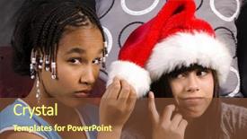  Presentation with cute - Audience pleasing PPT theme consisting of amigos - cute african american girl holding backdrop and a  colored foreground