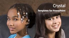  Presentation with african american girl power business - Cool new PPT theme with amigos - cute african american girl resting backdrop and a  colored foreground