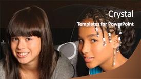  Presentation with african american girl power business - Slide deck with amigos - cute african american girl background and a  colored foreground