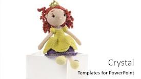  Presentation with crochet - Theme enhanced with amigurumi-crochet-doll-isolated background and a white colored foreground