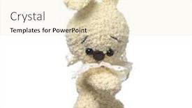  Presentation with rabbit - Colorful slide deck enhanced with amigurumi-little-handmade-rabbit backdrop and a lemonade colored foreground