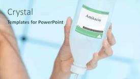  Presentation with antibiotic - Slide deck with amikacin-an-aminoglycoside-antibiotic-used and a cool aqua colored foreground