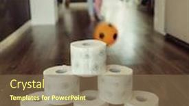  Presentation with family playing board game - Slides enhanced with amiling-family-playing-at-home background and a tawny brown colored foreground