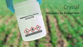  Presentation with weeds - Slide deck featuring aminocyclopyrachlor-a-herbicide-used background and a seafoam green colored foreground