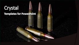  Presentation with black - Amazing presentation theme having ammunition cartridges on black background backdrop and a  colored foreground