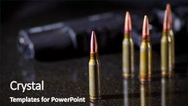  Presentation with black - Colorful PPT layouts enhanced with ammunition cartridges on black background backdrop and a  colored foreground