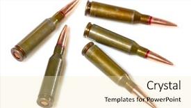  Presentation with textile industry white - Beautiful slides featuring ammunition cartridges on white background backdrop and a blonde colored foreground