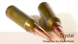  Presentation with molecular biology white - Slides having ammunition cartridges on white background background and a coral colored foreground
