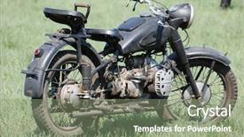  Presentation with german - Slide deck having ammunition transportation - ww2 german bike ww2 reenacting background and a gray colored foreground