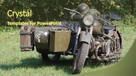  Presentation with bike - Colorful presentation enhanced with ammunition transportation - ww2 german bike backdrop and a  colored foreground