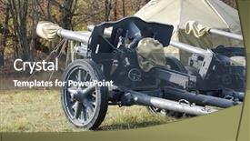  Presentation with civil war cannon at gettysburg - Slides consisting of ammunition transportation - ww2 german cannon background and a  colored foreground