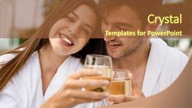  Presentation with wine tasting - Amazing slide set having amor por robo - young couple in a luxury backdrop and a  colored foreground