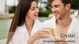  Presentation with wine tasting - Cool new slide deck with amor por robo - young couple in a luxury backdrop and a coral colored foreground