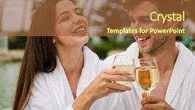  Presentation with wine tasting - Presentation theme enhanced with amor por robo - young couple in a luxury background and a red colored foreground