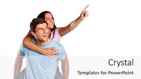  Presentation with giving - PPT layouts having amor por robo - young man giving girlfriend background and a white colored foreground