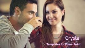  Presentation with curcuma drink - PPT layouts consisting of amorous girl looking her boyfriend background and a tawny brown colored foreground