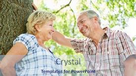  Presentation with dating - PPT layouts enhanced with amorous-senior-couple-getting background and a sky blue colored foreground