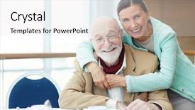  Presentation with physical activity seniors active senior - Audience pleasing theme consisting of amorous seniors sitting by served backdrop and a light gray colored foreground