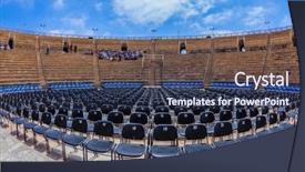  Presentation with amphitheater - Theme featuring amphitheater in caesarea roman period background and a tawny brown colored foreground