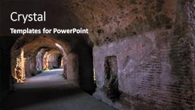  Presentation with cultural - Slide deck featuring amphitheater of santa maria capua vetere the second biggest roman amphitheater tourist destination for cultural trips to italy background and a tawny brown colored foreground