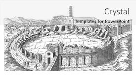  Presentation with rome - Presentation design consisting of amphitheatrum-castrense-in-rome-etienne background and a light gray colored foreground