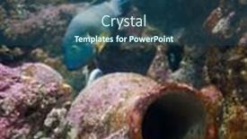  Presentation with ship - Audience pleasing presentation design consisting of amphora-from-ship-wreck-underwater backdrop and a ocean colored foreground