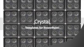  Presentation with speakers - Theme enhanced with amplifier - giant wall of vintage bass background and a dark gray colored foreground