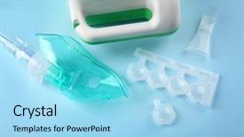  Presentation with copd - Presentation theme with copd - ampoules with remedy for inhalation background and a arctic colored foreground