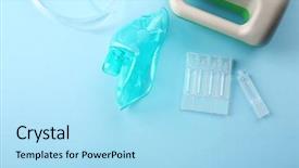  Presentation with copd - Slides having copd - ampoules with remedy for inhalation background and a light blue colored foreground