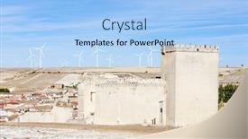  Presentation with spain - Presentation consisting of ampudia-castile-and-leon-spain background and a light blue colored foreground