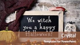  Presentation with amputated - Theme consisting of amputation - chalkboard with the text we background and a tawny brown colored foreground