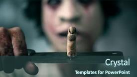  Presentation with amputated - PPT layouts enhanced with amputation - closeup of a scary disfigured background and a ocean colored foreground