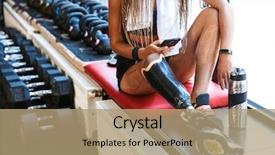  Presentation with strong - Cool new slides with amputation - cropped picture of strong disabled backdrop and a coral colored foreground