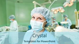  Presentation with cardiac nurse - Colorful theme enhanced with amputation - surgery nurse portrait in uniform backdrop and a light blue colored foreground