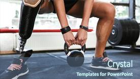  Presentation with amputation prosthesis - Slide deck having amputation prosthesis - cropped image of amazing strong background and a ocean colored foreground