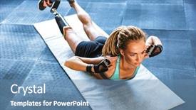  Presentation with amazing - Colorful slide set enhanced with amputation prosthesis - image of amazing strong disabled backdrop and a teal colored foreground