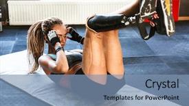  Presentation with hydration for sport - Amazing slide deck having amputation prosthesis - image of strong young disabled backdrop and a seafoam green colored foreground