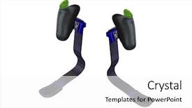  Presentation with amputation prosthesis - Audience pleasing presentation design consisting of amputation prosthesis - prosthetic leg on the white backdrop and a white colored foreground