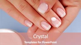  Presentation with cosmetic - Theme consisting of amr - cosmetic drop of moisturizer background and a coral colored foreground