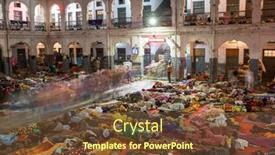  Presentation with pilgrim - Beautiful slides featuring amritsar-india-march-29-2016 backdrop and a tawny brown colored foreground