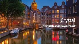  Presentation with amsterdam - Slides enhanced with amsterdam at night background and a tawny brown colored foreground