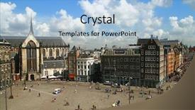  Presentation with amsterdam - Presentation enhanced with amsterdam central dam background and a light blue colored foreground