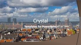  Presentation with amsterdam - Beautiful presentation featuring amsterdam cityscape - netherlands - architecture background backdrop and a  colored foreground