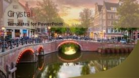  Presentation with water amsterdam - Slides having amsterdam-colorful-sunrise-quiet-morning background and a  colored foreground