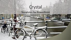  Presentation with amsterdam - Audience pleasing PPT theme consisting of monument to fallen hero backdrop and a ocean colored foreground