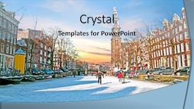  Presentation with amsterdam - Colorful slides enhanced with amsterdam in winter backdrop and a light blue colored foreground