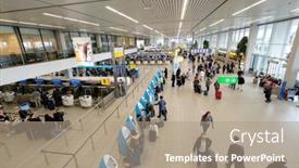  Presentation with departure - PPT layouts consisting of amsterdam-july-1-2016-people background and a coral colored foreground
