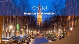  Presentation with bridges - Slide deck having amsterdam-netherlands-bridges-and-canals background and a teal colored foreground