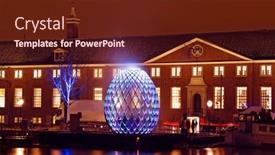  Presentation with luminous - Amazing slide set having winter day landscape with river and forest backdrop and a light gray colored foreground