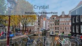  Presentation with street lights - Slide deck having amsterdam-netherlands-may-7-2017 background and a  colored foreground